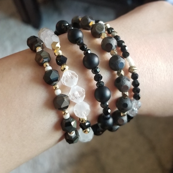 Beautiful Trendy 5Pc/Set Multilayer Natural Stone - Picture 7 of 8